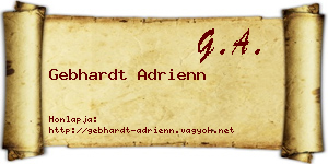 Gebhardt Adrienn névjegykártya